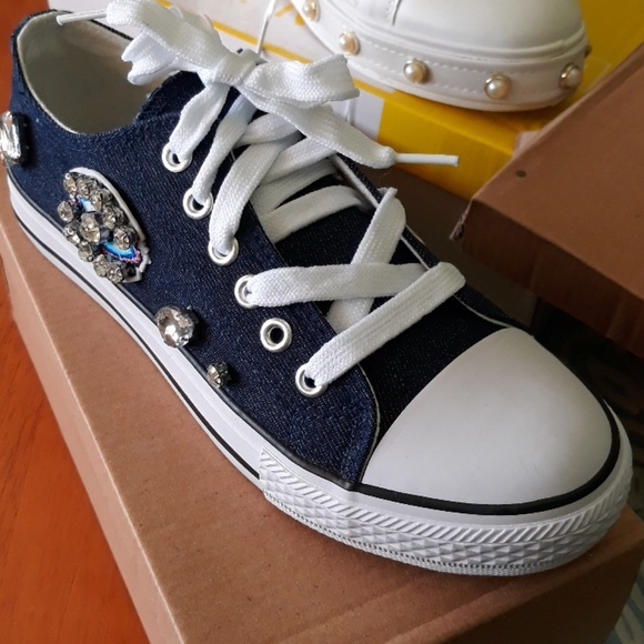 Jean  embellished sneakers - Picture 1 of 6